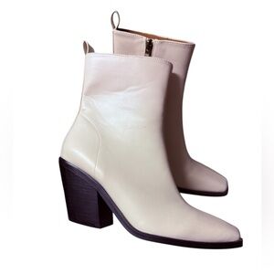 Bohme Cream Ankle Boots